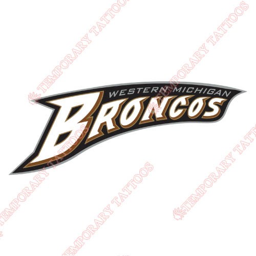 Western Michigan Broncos Customize Temporary Tattoos Stickers NO.6991